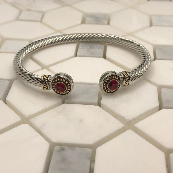 Ruby cable bracelet  - Picture 3 of 4